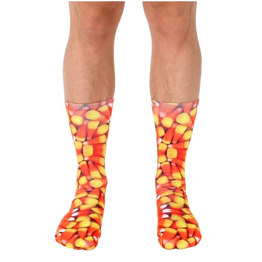 New LIVING ROYAL Candy Corn Socks Halloween UNISEX - Picture 7 of 7